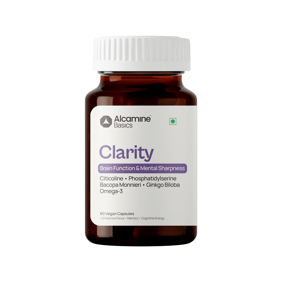 Alcamine Advanced Nootropic Supplement for Focus & Memory, with Citicoline, Phosphatidylserine, Bacopa, and Ginkgo Biloba (60 Capsules)