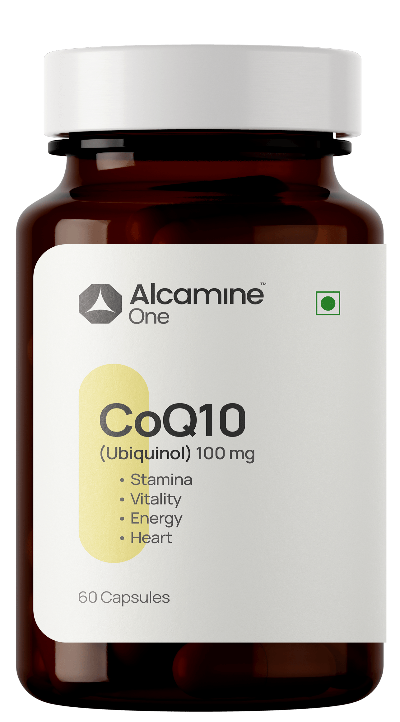Alcamine CoQ10 (Ubiquinol) 100 mg | High-Absorption Cellular Energy & Heart Support