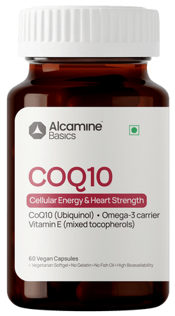 Alcamine Advanced Ubiquinol CoQ10 Capsules with Natural Vitamin E (Mixed Tocopherols) for Heart & Energy (60 Capsules) thumbnail 1