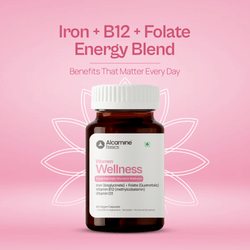 Alcamine Energy & Anemia Support Supplement with Vitamin B12, Iron, Folate, and Vitamin D3 (60 Tablets) thumbnail 3