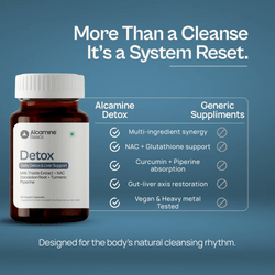 Alcamine Liver Support & Detox Supplement with Milk Thistle, NAC, Dandelion Root & Turmeric (60 Capsules) thumbnail 3