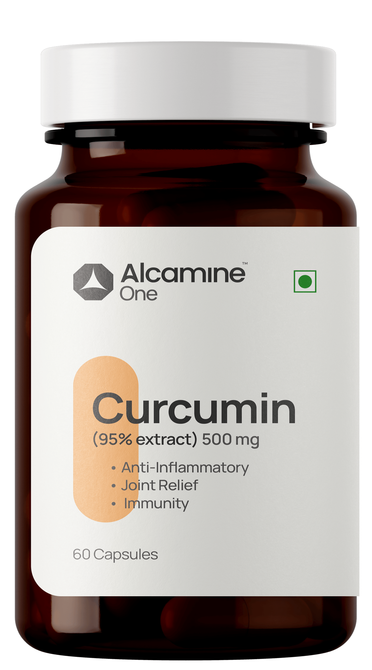 Alcamine Curcumin 95% Extract 500 mg | Antioxidant & Joint Wellness Support
