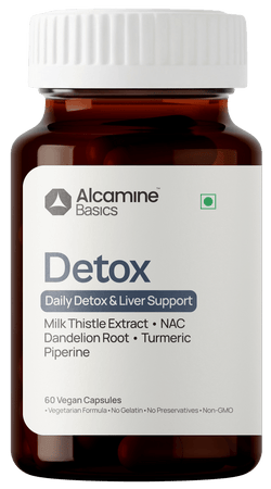 Alcamine Liver Support & Detox Supplement with Milk Thistle, NAC, Dandelion Root & Turmeric (60 Capsules) thumbnail 1