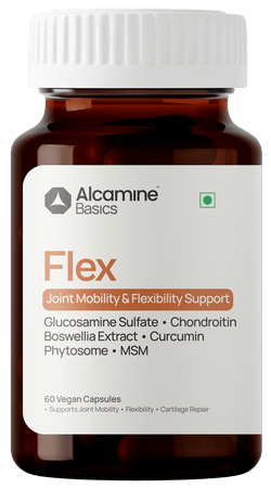 Alcamine Joint Support Supplement with Glucosamine, Chondroitin, MSM, Boswellia, and Curcumin Phytosome (60 Capsules) thumbnail 1