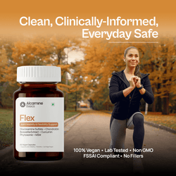 Alcamine Joint Support Supplement with Glucosamine, Chondroitin, MSM, Boswellia, and Curcumin Phytosome (60 Capsules) thumbnail 6