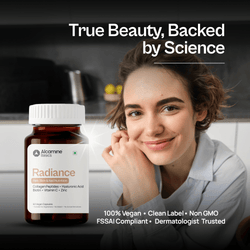 Alcamine Collagen & Biotin Capsules for Skin, Hair & Nail Health, with Hyaluronic Acid, Vitamin C & Zinc (60 Capsules) thumbnail 6