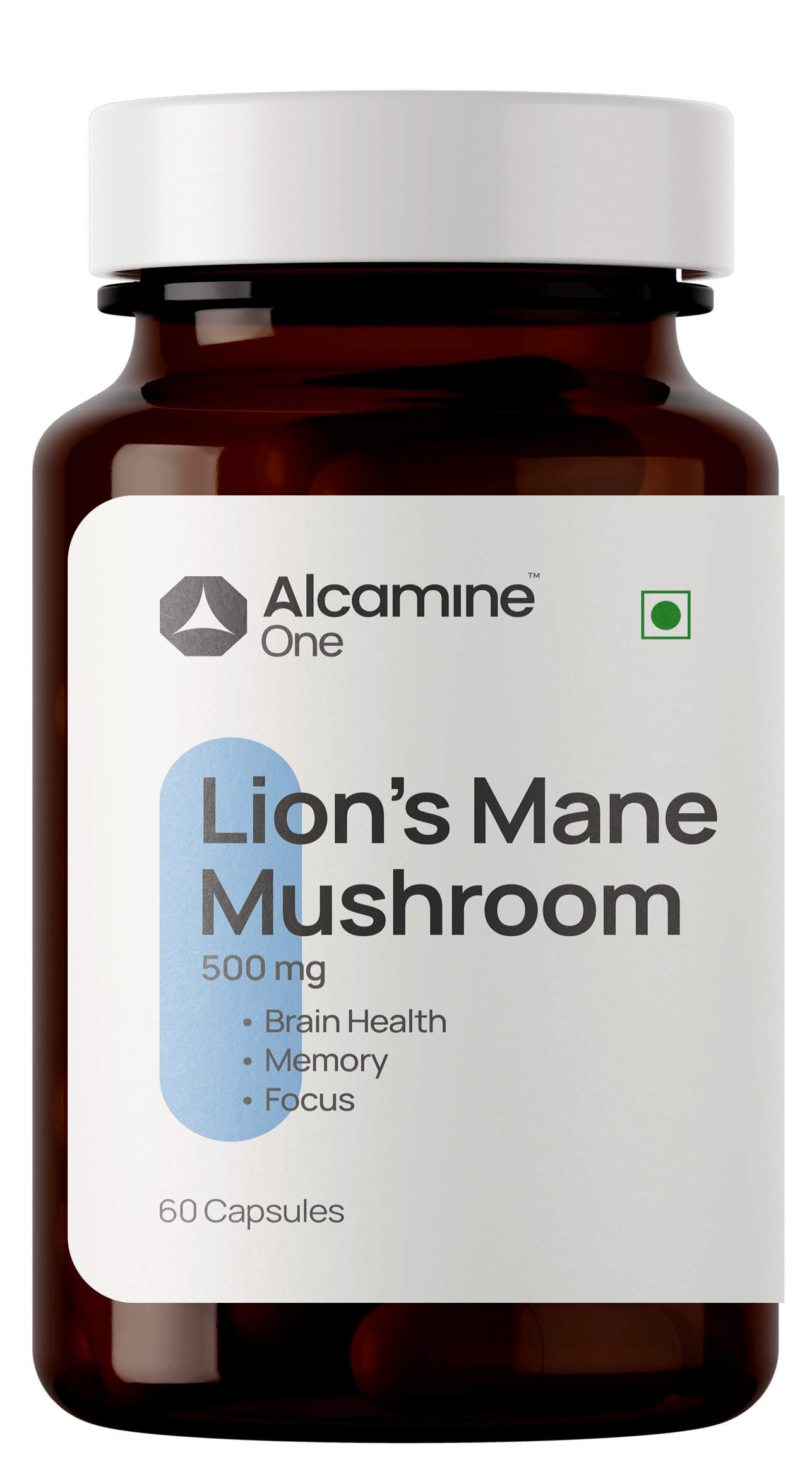 Alcamine Lion’s Mane 500 mg | Brain, Focus & Cognitive Support