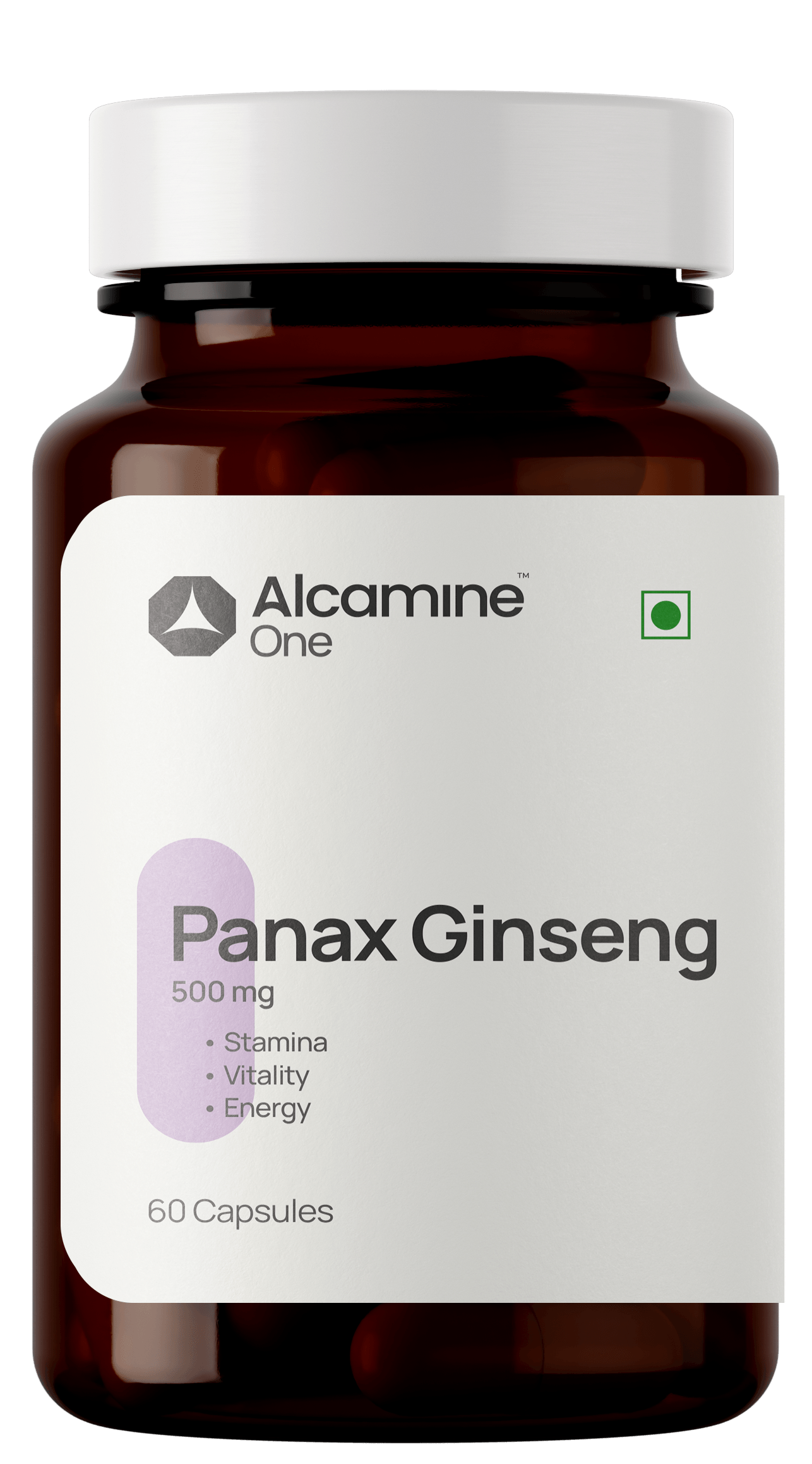 Alcamine Panax Ginseng 500 mg | Energy, Vitality & Immunity Support