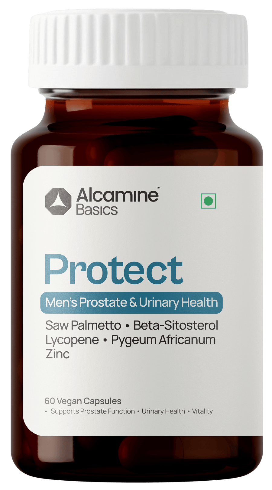 Alcamine Advanced Prostate Support Supplement with Saw Palmetto, Beta-Sitosterol, Pygeum Africanum, and Zinc (60 Capsules)