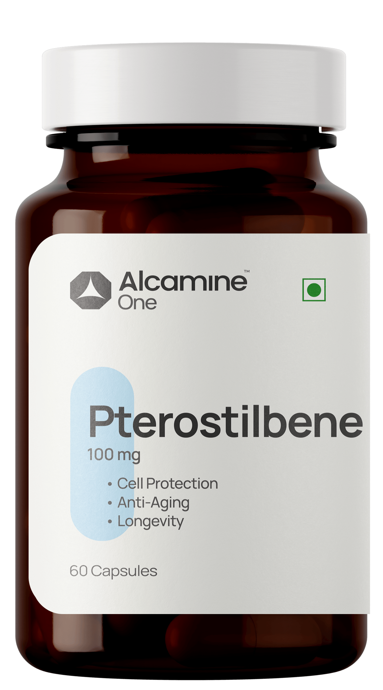 Alcamine Pterostilbene 100 mg | Antioxidant, Brain & Heart Support
