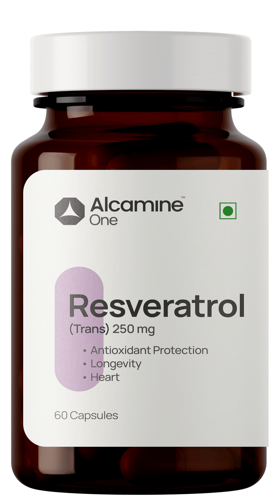 Alcamine Trans-Resveratrol 250 mg | Antioxidant, Heart & Longevity Support