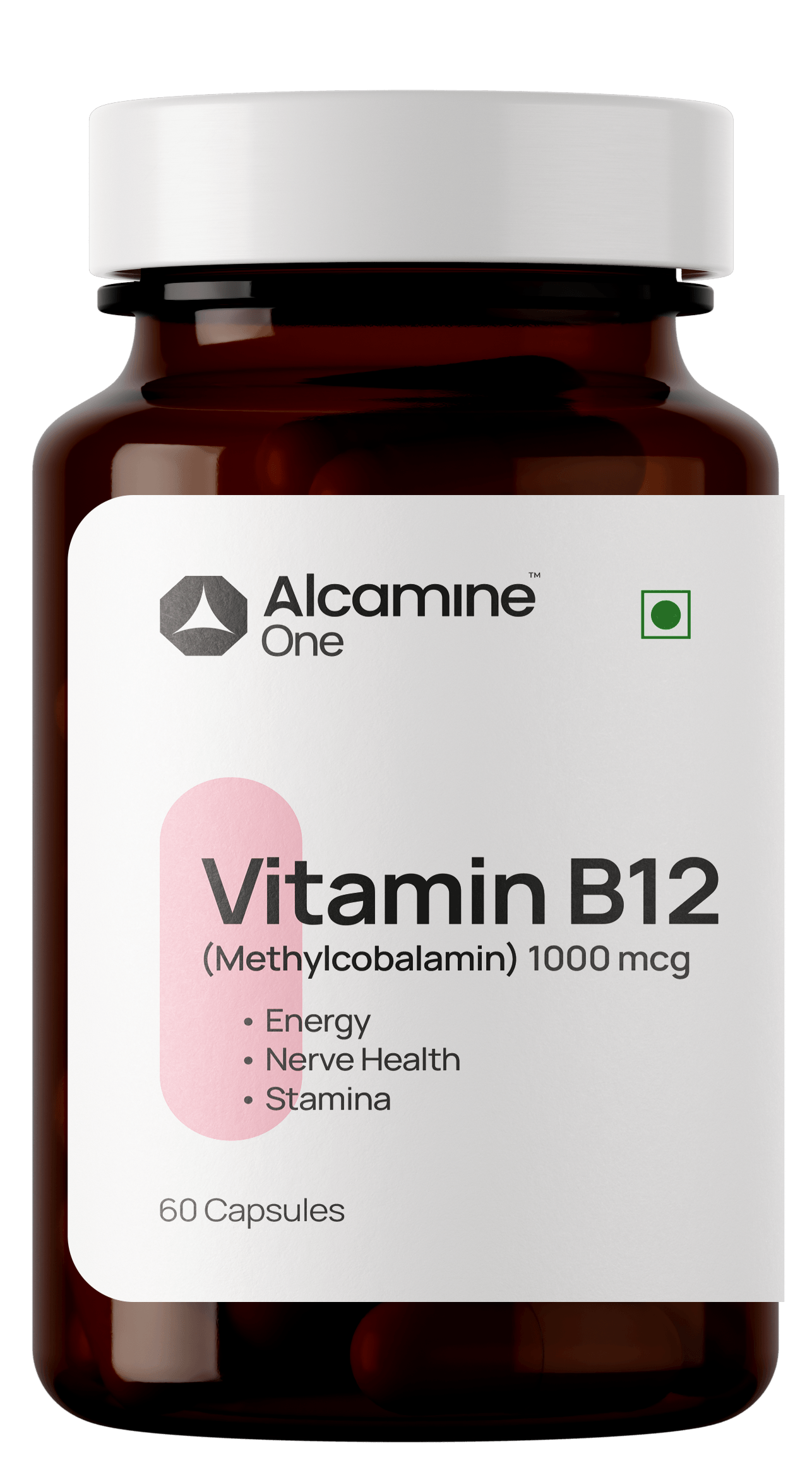 Alcamine Vitamin B12 (Cyanocobalamin) 1000 mcg | High-Potency Daily Energy Support