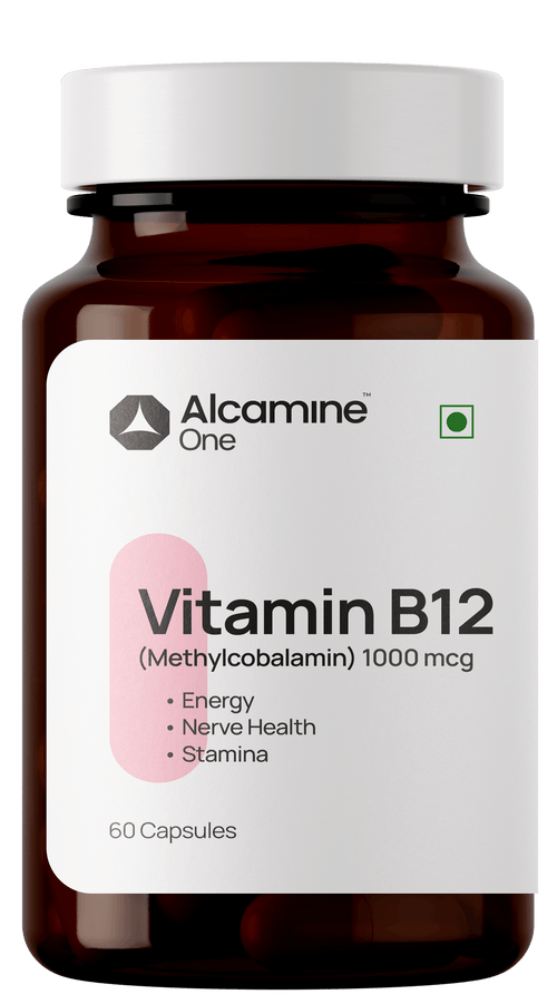 Alcamine Vitamin B12 (Cyanocobalamin) 1000 mcg | High-Potency Daily Energy Support