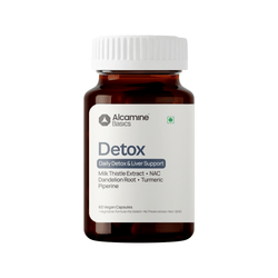 Alcamine Liver Support & Detox Supplement with Milk Thistle, NAC, Dandelion Root & Turmeric (60 Capsules) thumbnail 1