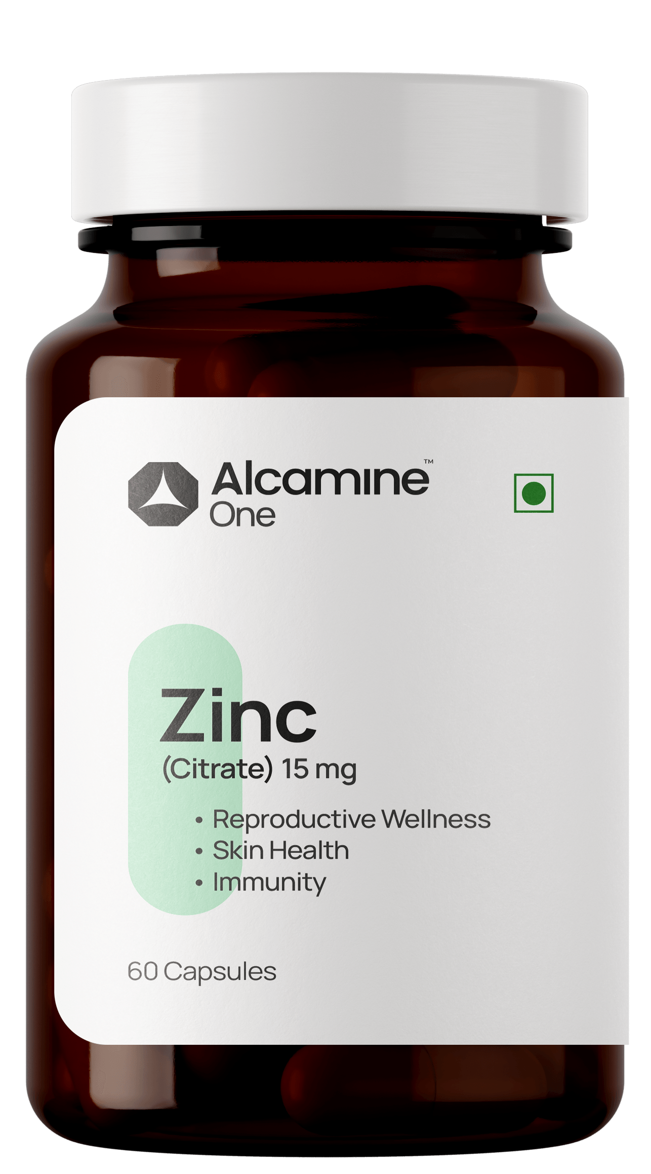 Alcamine Zinc Citrate 15 mg | High-Absorption Immunity & Skin Support